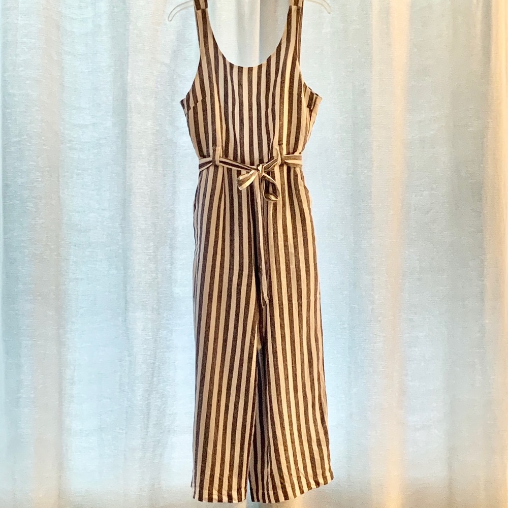 Rachel Zoe Striped Linen Jumpsuit